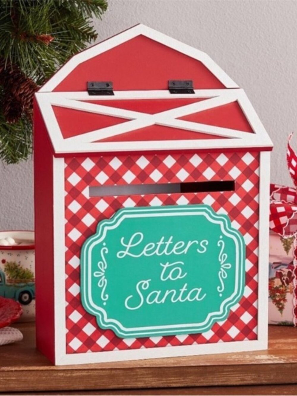 The Pioneer Woman Gingham Letters to Santa-NWT